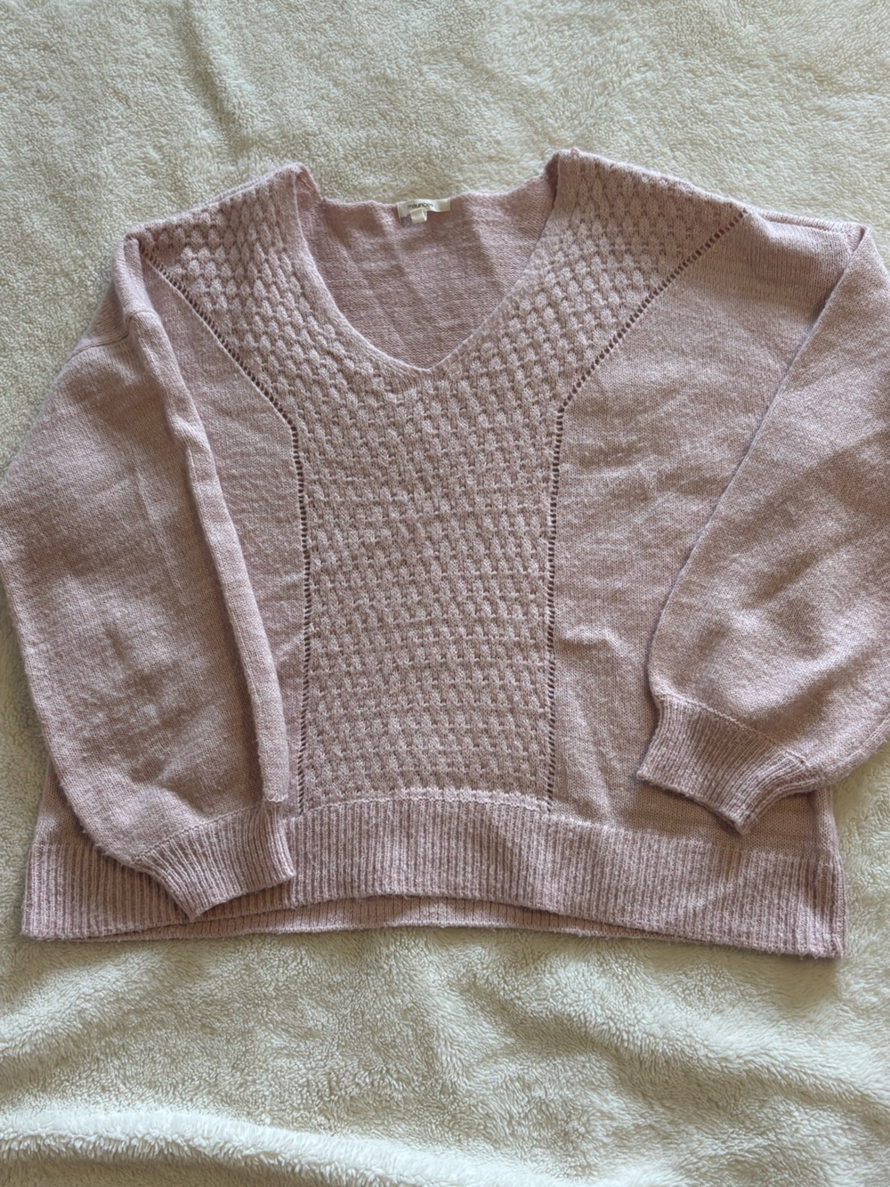 Maurices Dusty Pink V-Neck Knit Sweater